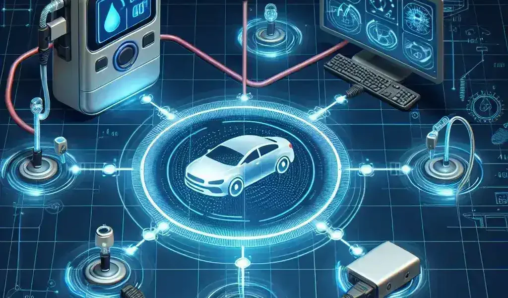 "Automated alcohol detection system being tested by La DGT, showcasing advanced sensors for road safety."