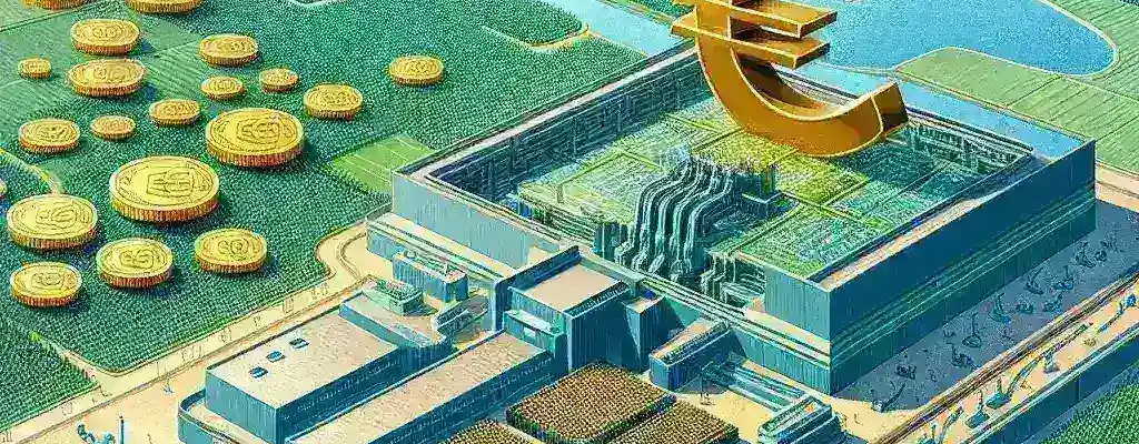"Infografía del Proyecto de Gigafactoría: producción de 100,000 chips con una inversión de 5,000 millones de euros."